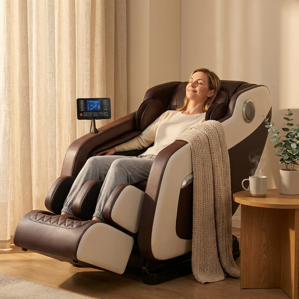 Full Body Massage Chair Built for Deep Relaxation, Zero Gravity, 20 Airbags, Heated Back & Legs, Bluetooth
