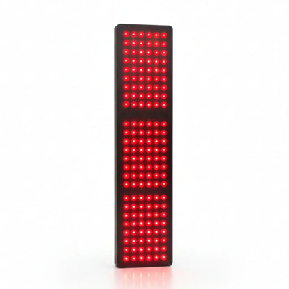 Red light therapy panel featured with the Blisspod Helsinki Deluxe infrared sauna