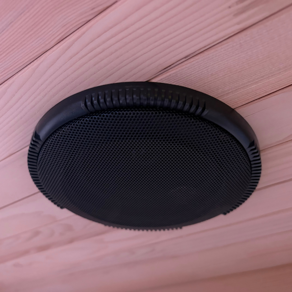 Built-in audio speaker mounted inside Blisspod Malmo sauna