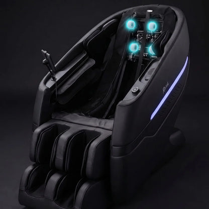Floridian Rebel 4D massage chair illustration highlighting internal massage rollers
