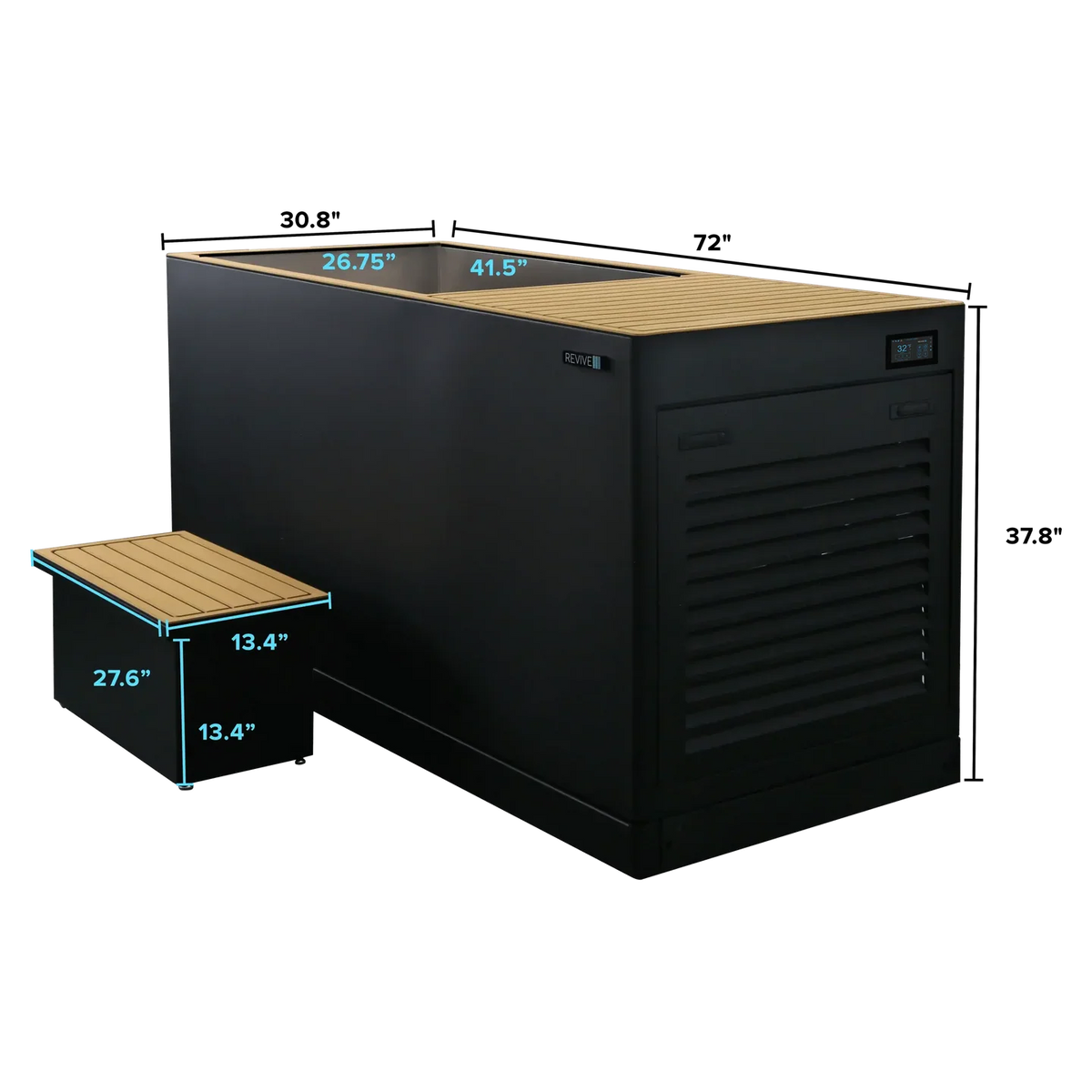 Revive Luxury All-in-One Cold Plunge with Integrated 1 HP Cooling