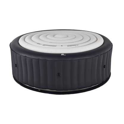 MSpa AURORA inflatable hot tub with fitted cover in place
