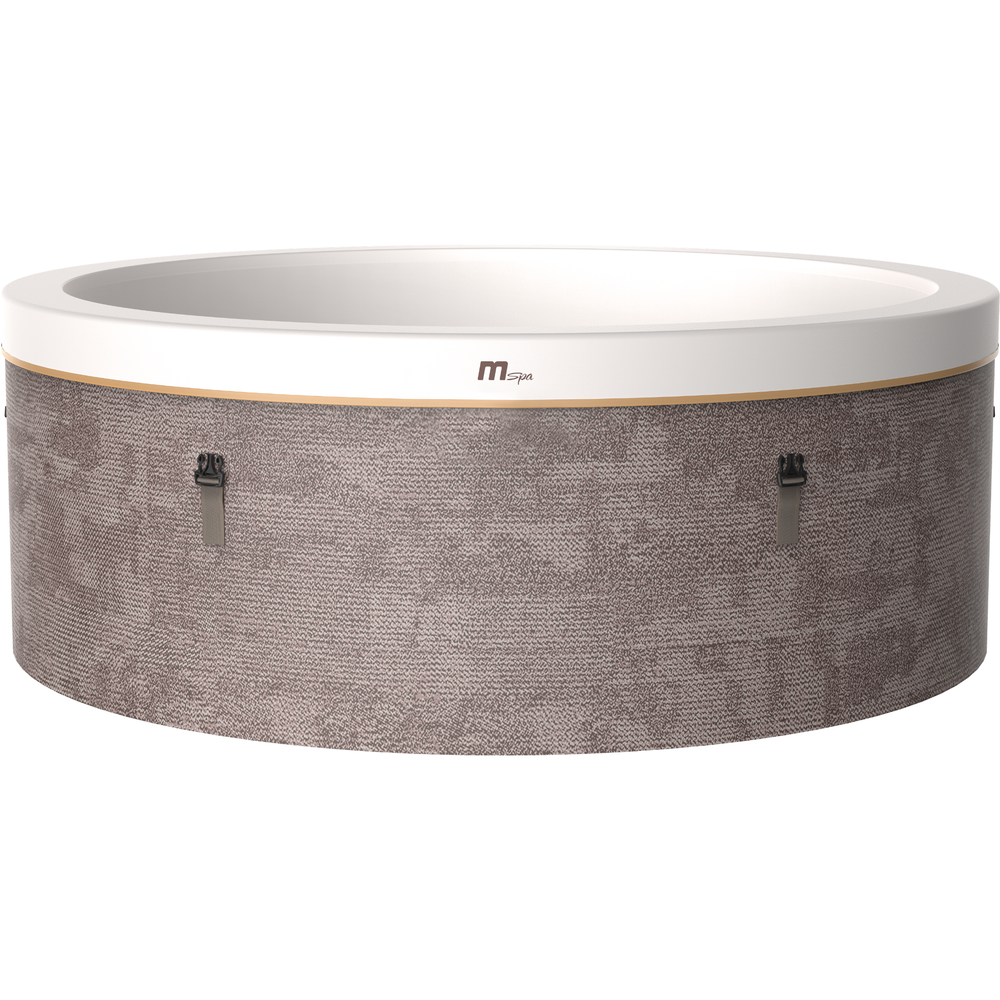 MSpa COCOON 6-person rigid foam hot tub with round design and textured exterior
