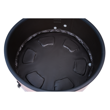 Overhead view of MSpa DUET-ECO inflatable hot tub showing the round interior
