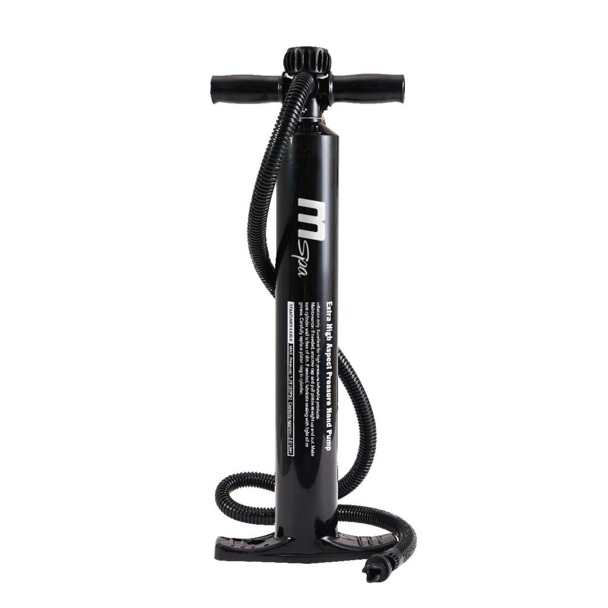 Hand pump with gauge included with the MSpa DUET-ECO inflatable hot tub
